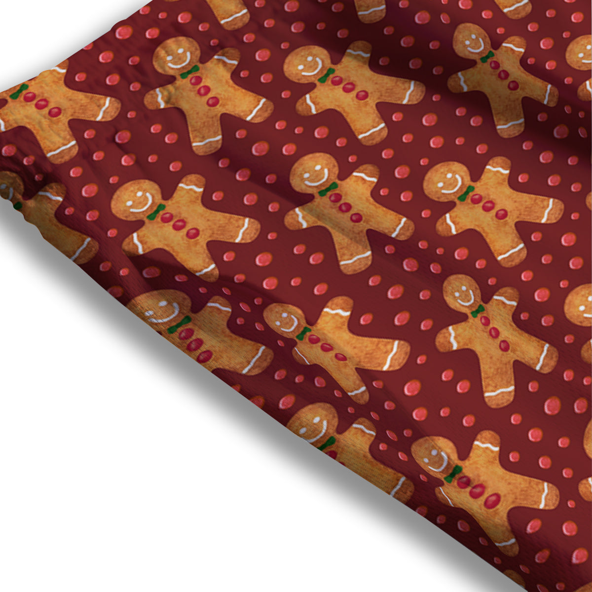 Gingerbread Brown Print Pattern Mesh Shorts