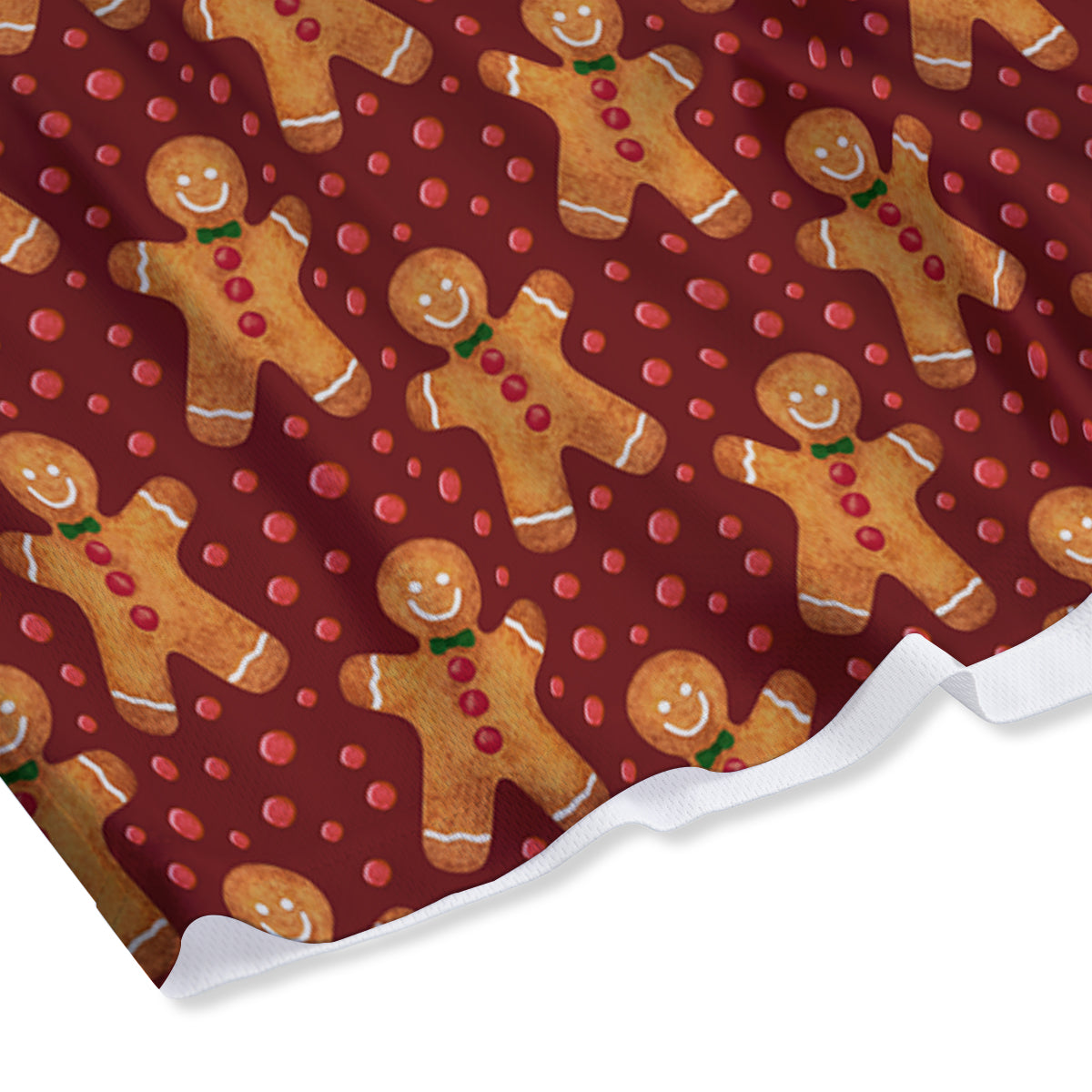 Gingerbread Brown Print Pattern Mesh Shorts