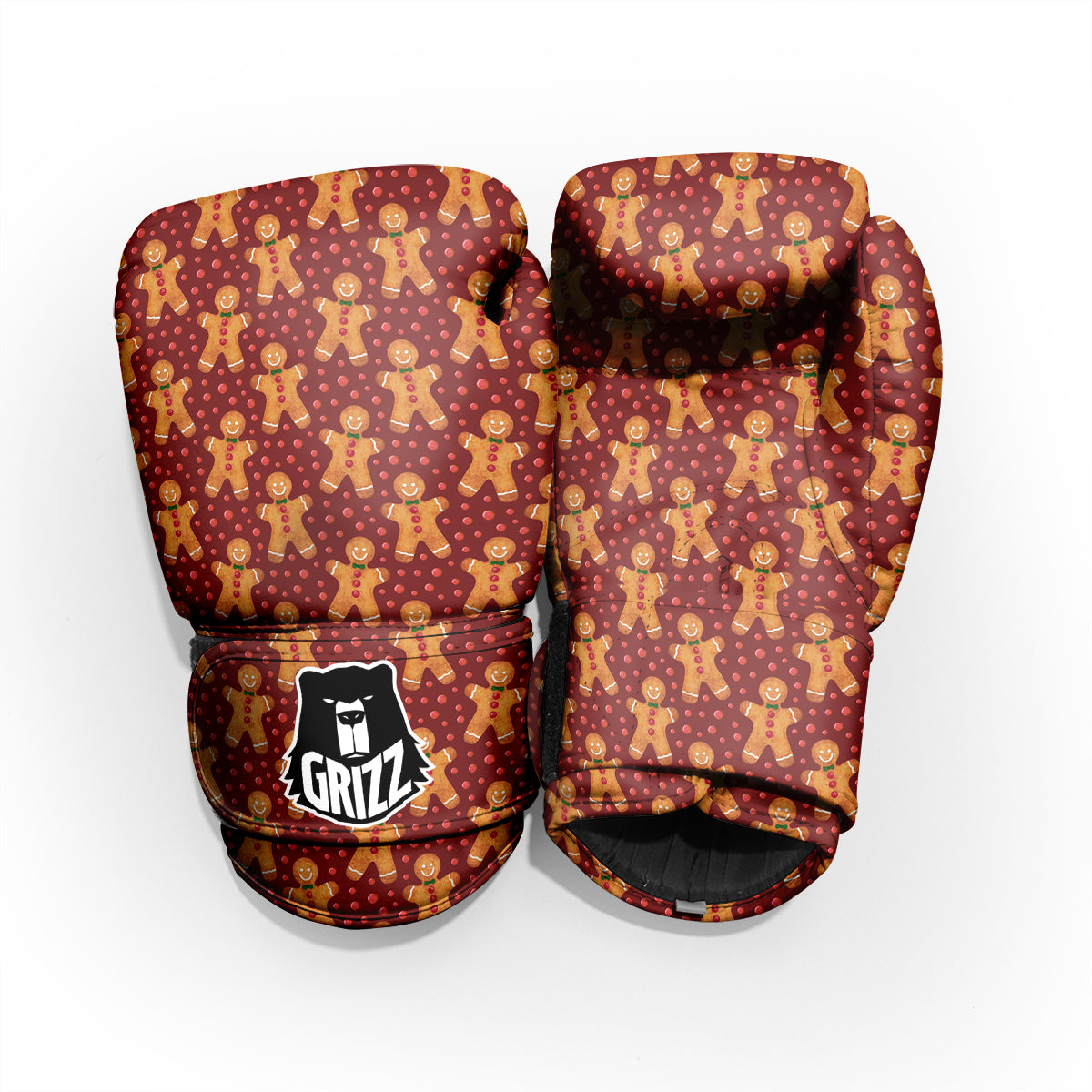 Gingerbread Brown Print Pattern Pro Boxing Glove
