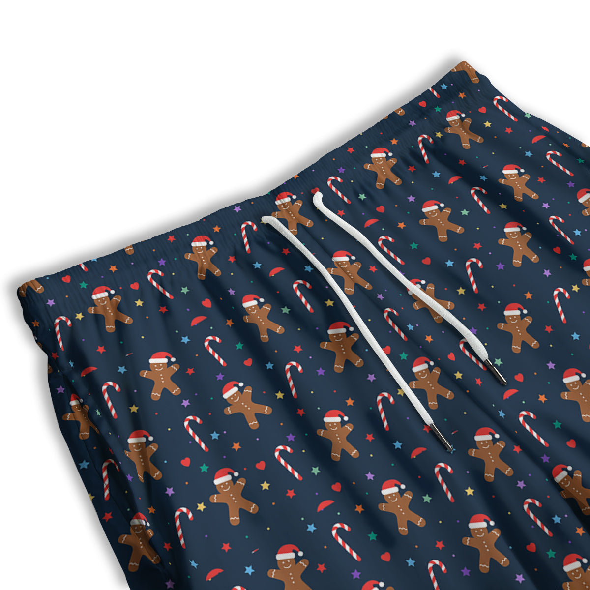 Gingerbread Christmas Print Pattern Men's Athletic Shorts