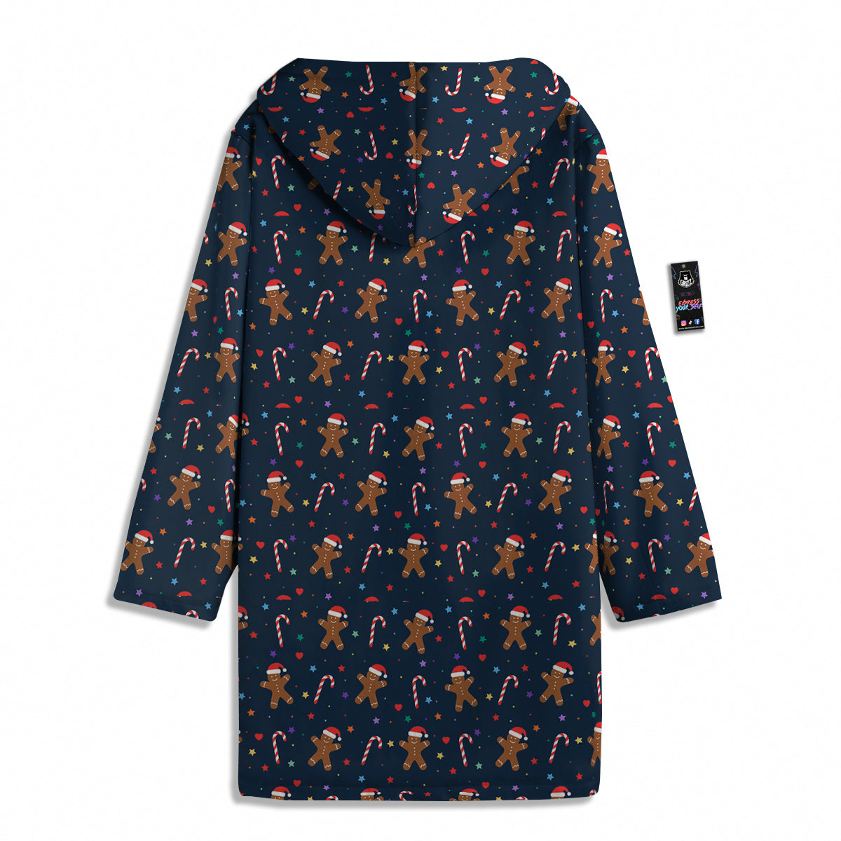 Gingerbread Christmas Print Pattern Men's Windbreaker Jacket-grizzshop