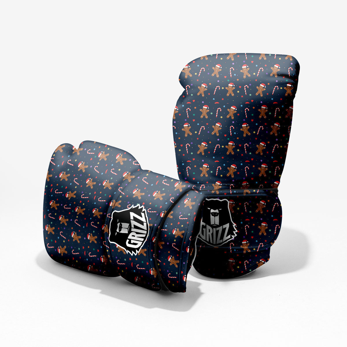 Gingerbread Christmas Print Pattern Pro Boxing Glove
