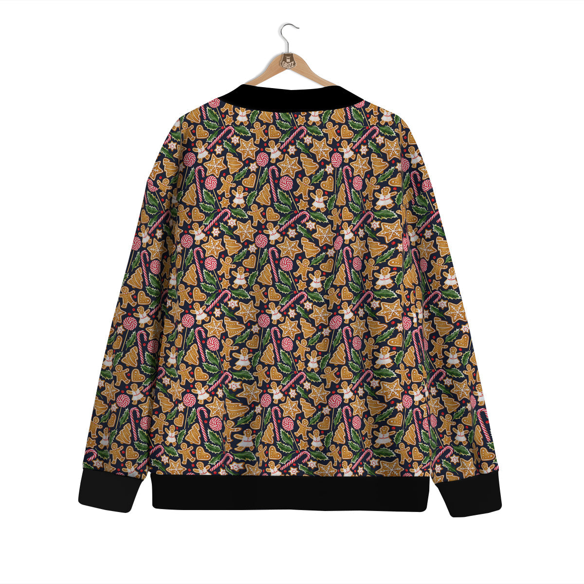 Gingerbread Cute Print Pattern Cardigan-grizzshop