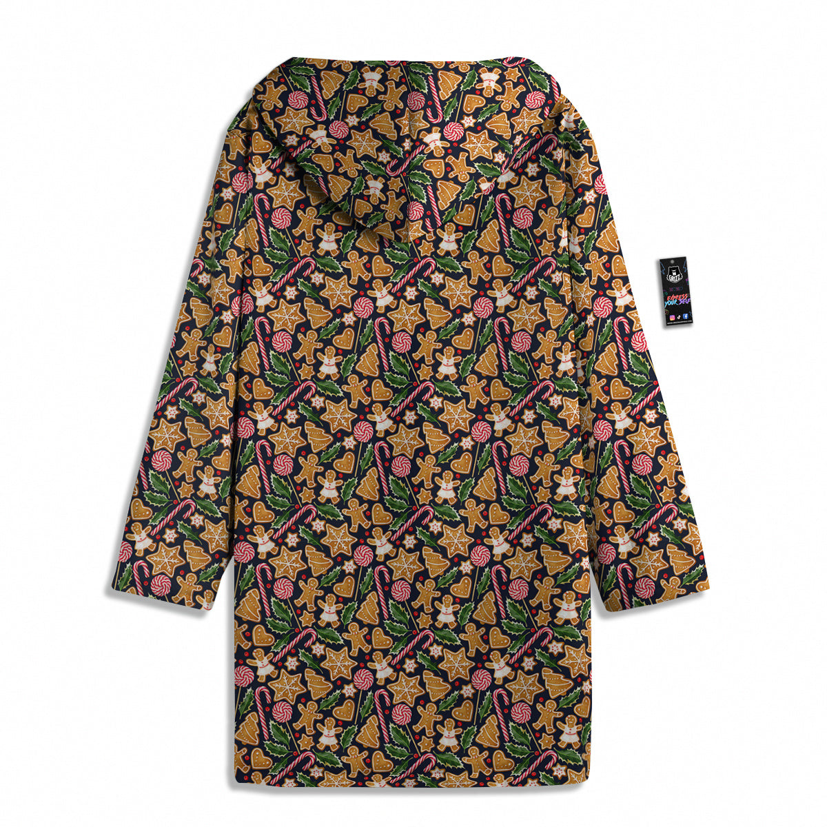 Gingerbread Cute Print Pattern Men's Windbreaker Jacket-grizzshop