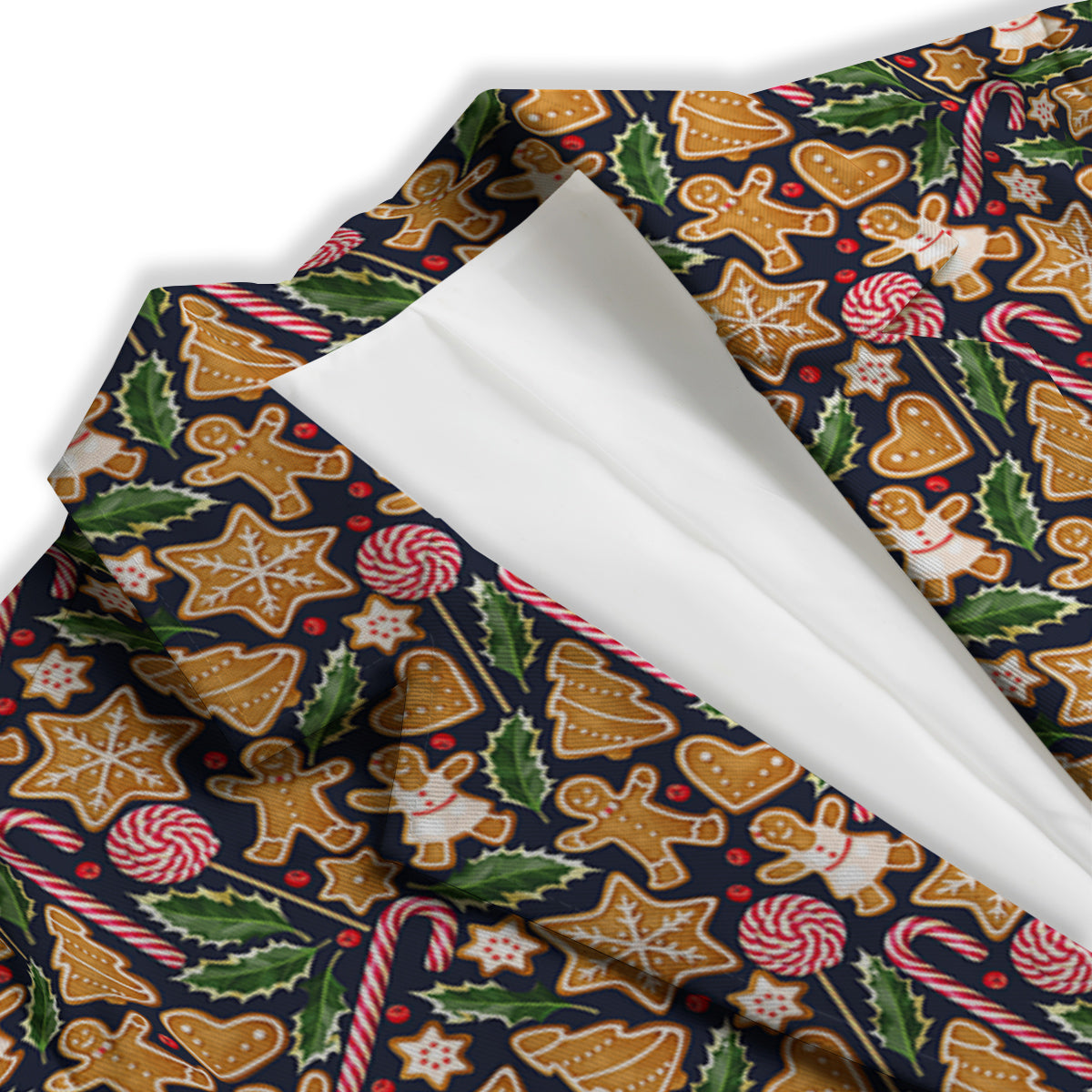Gingerbread Cute Print Pattern Women's Blazer-grizzshop
