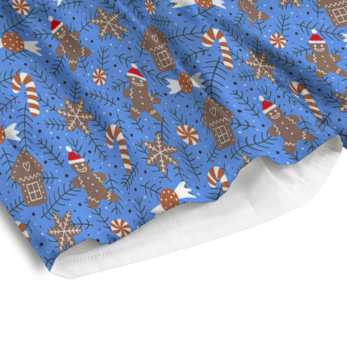 Gingerbread Man Christmas Print Pattern Men's Athletic Shorts