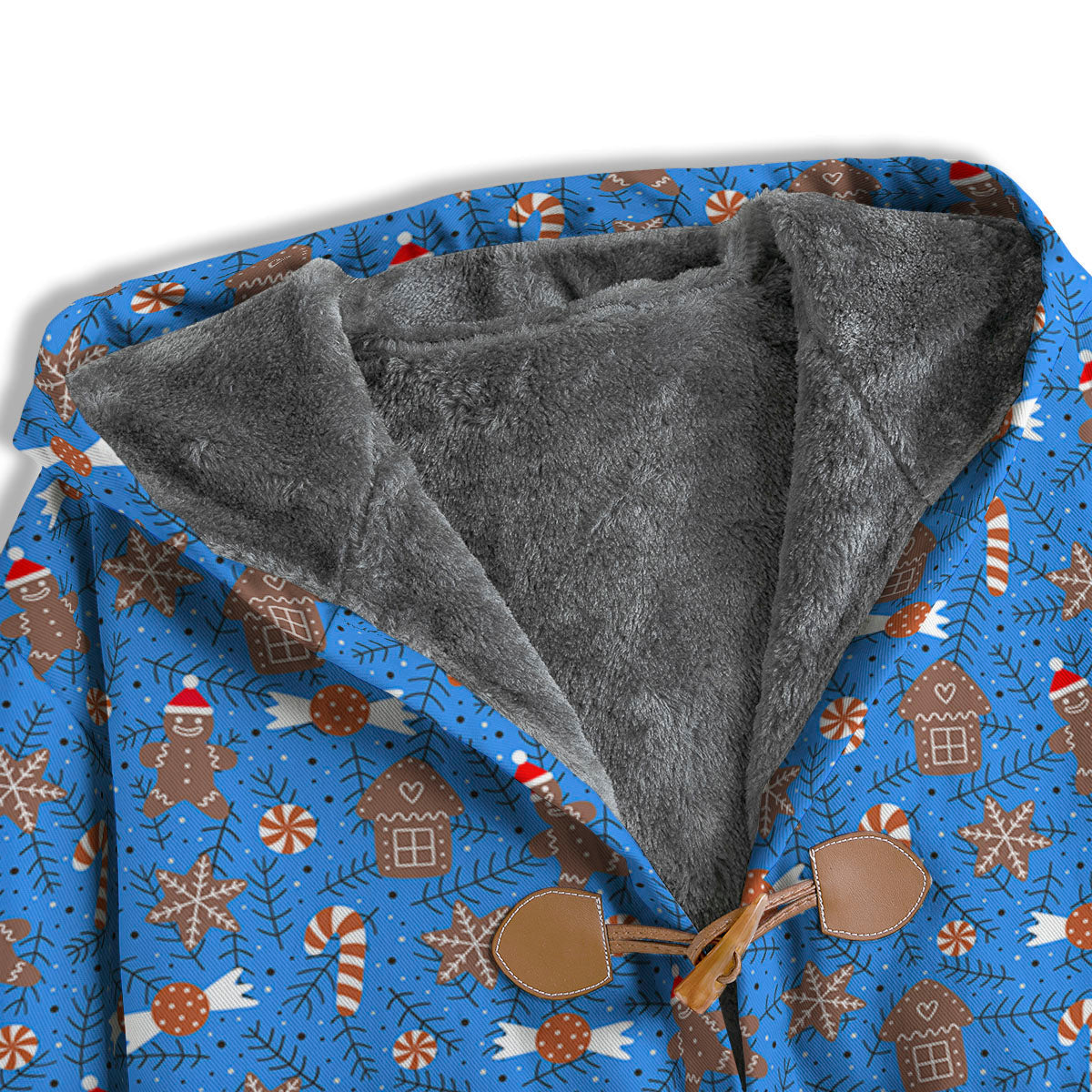Gingerbread Man Christmas Print Pattern Men's Windbreaker Jacket-grizzshop