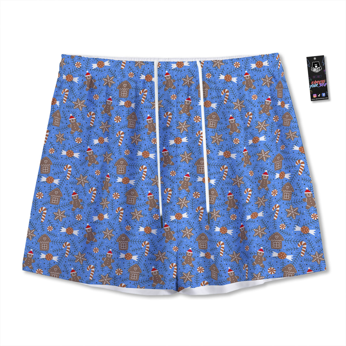 Gadsden Flag Grunge Print Mesh Shorts