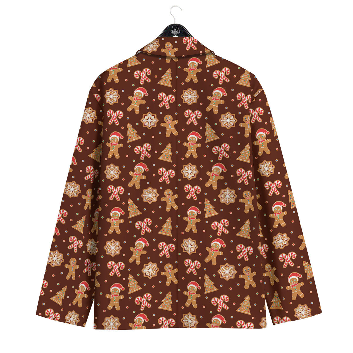Gingerbread Man Print Pattern Men's Sport Coat-grizzshop