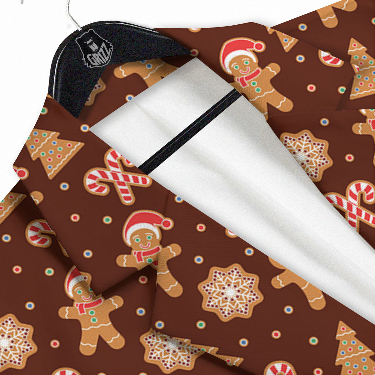 Gingerbread Man Print Pattern Men's Sport Coat-grizzshop