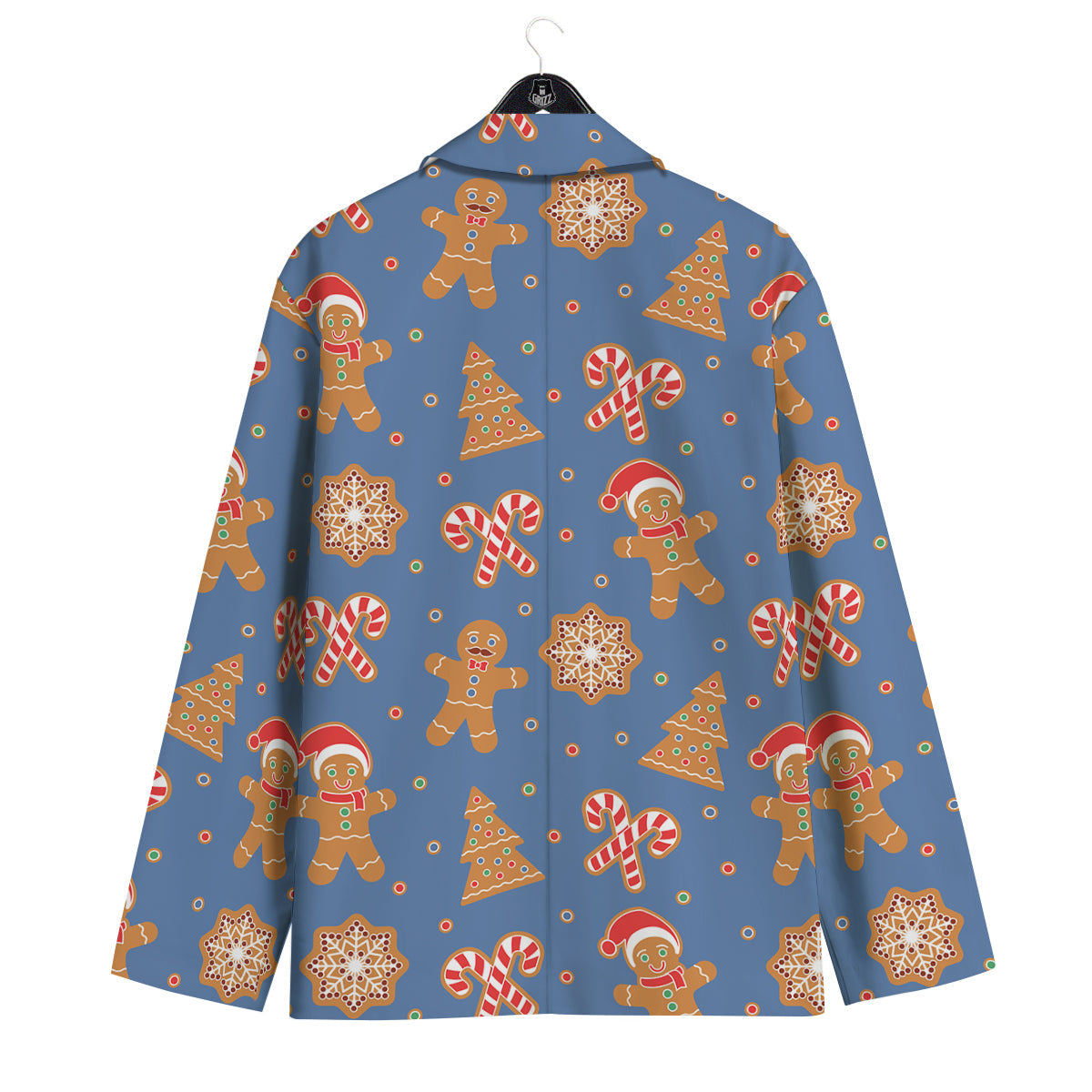 Gingerbread Man Xmas Print Pattern Men's Sport Coat-grizzshop