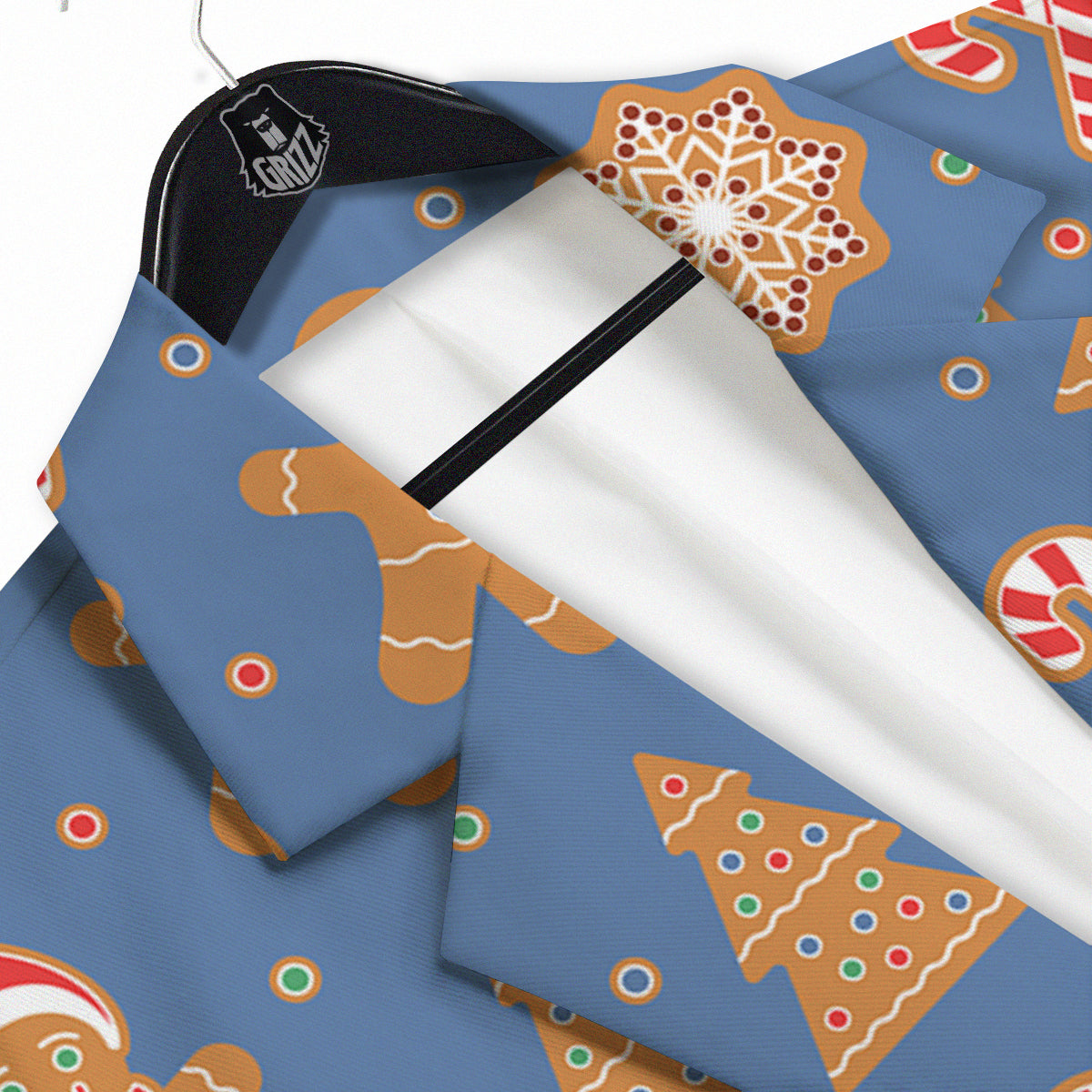 Gingerbread Man Xmas Print Pattern Men's Sport Coat-grizzshop