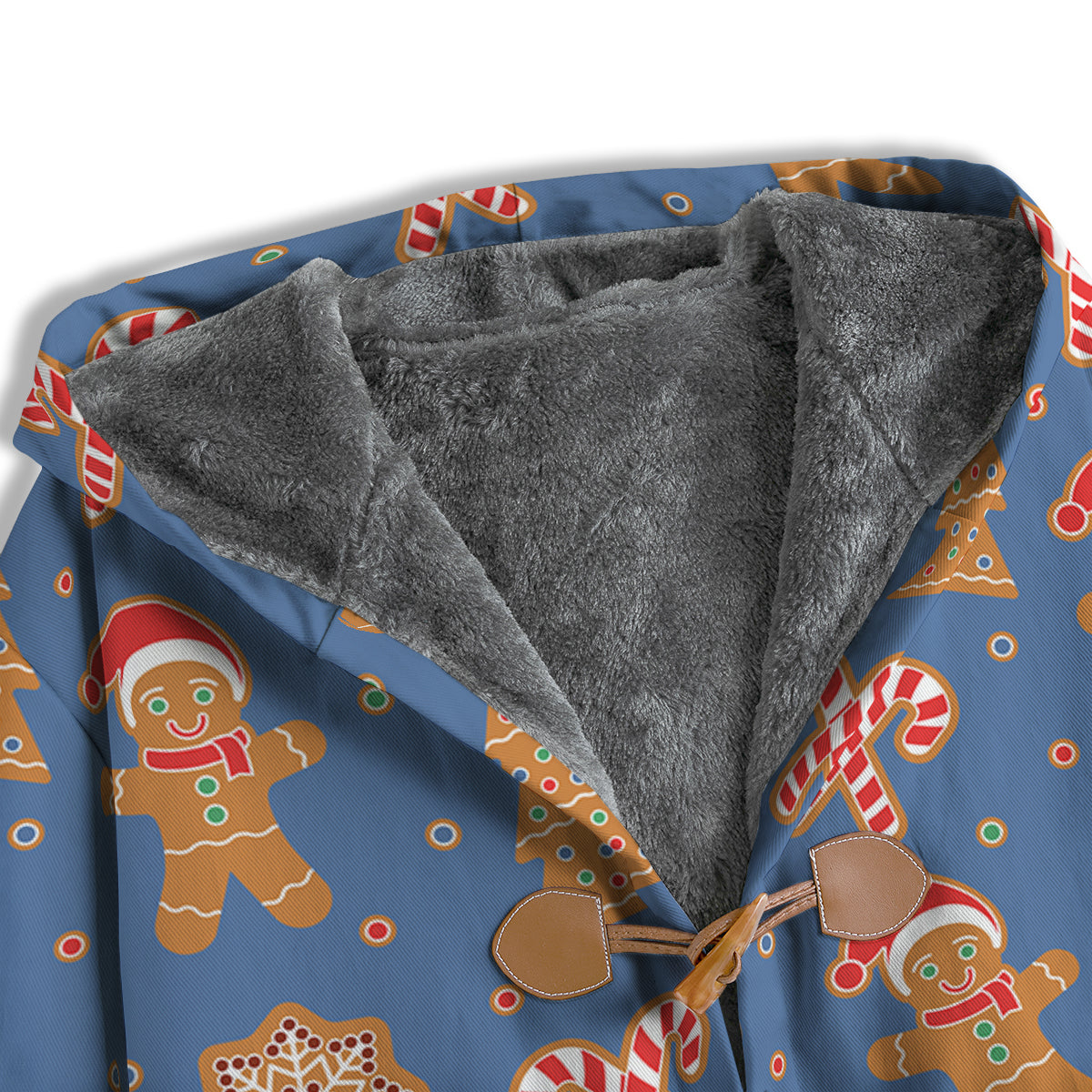 Gingerbread Man Xmas Print Pattern Men's Windbreaker Jacket-grizzshop