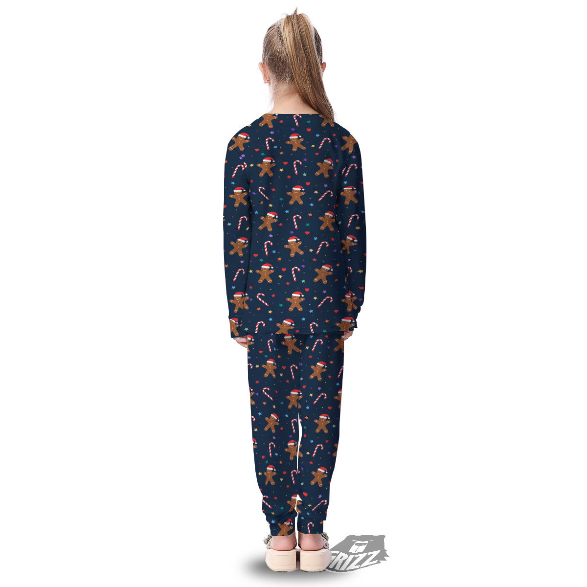 Gingerbread Xmas Print Pattern Kid's Pajamas-grizzshop