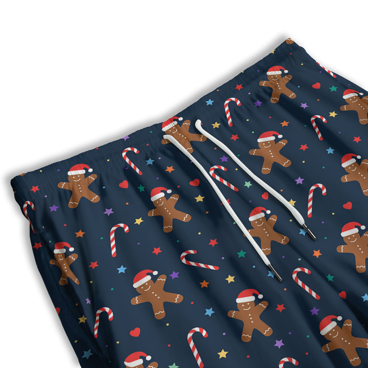 Gingerbread Xmas Print Pattern Men's Athletic Shorts