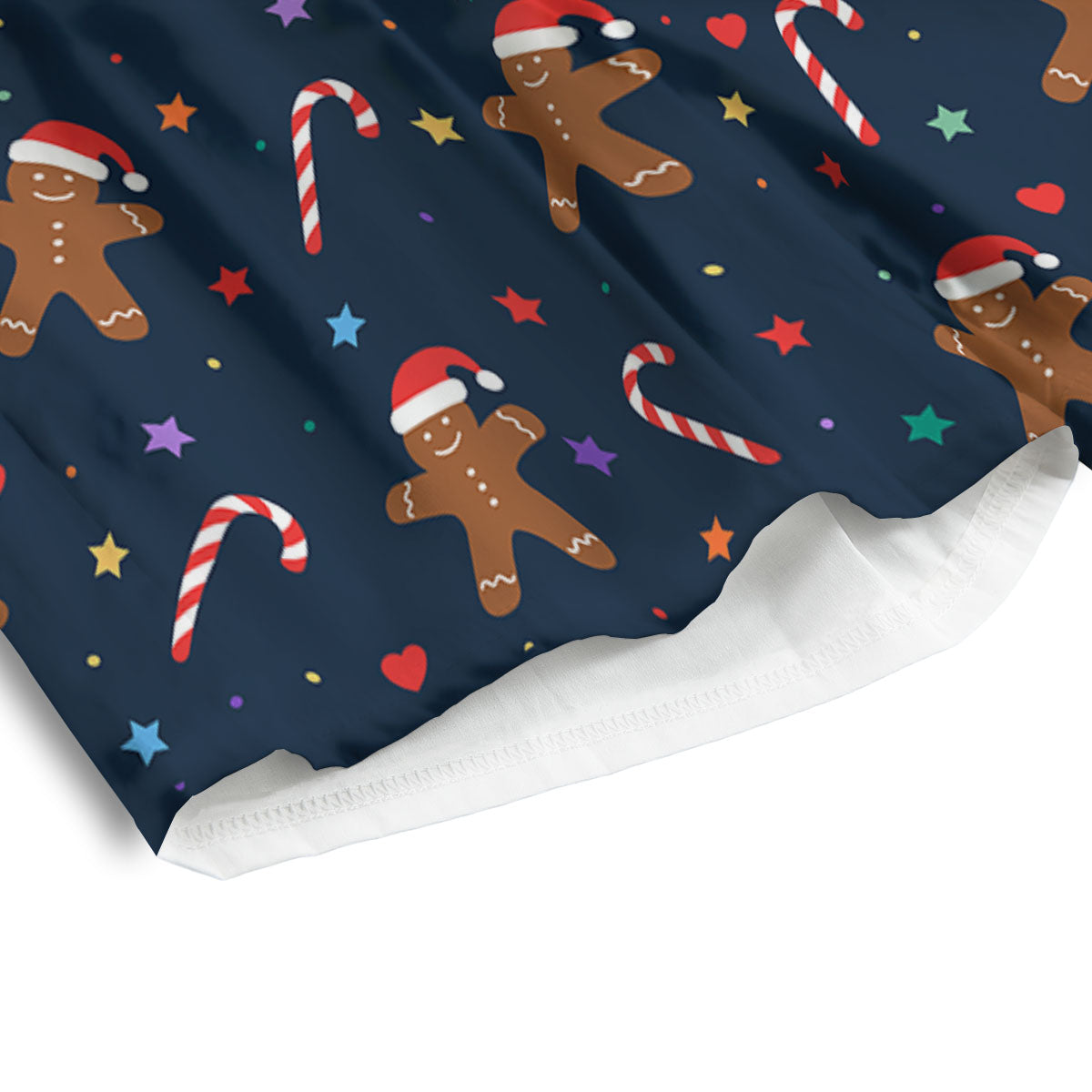 Gingerbread Xmas Print Pattern Men's Athletic Shorts