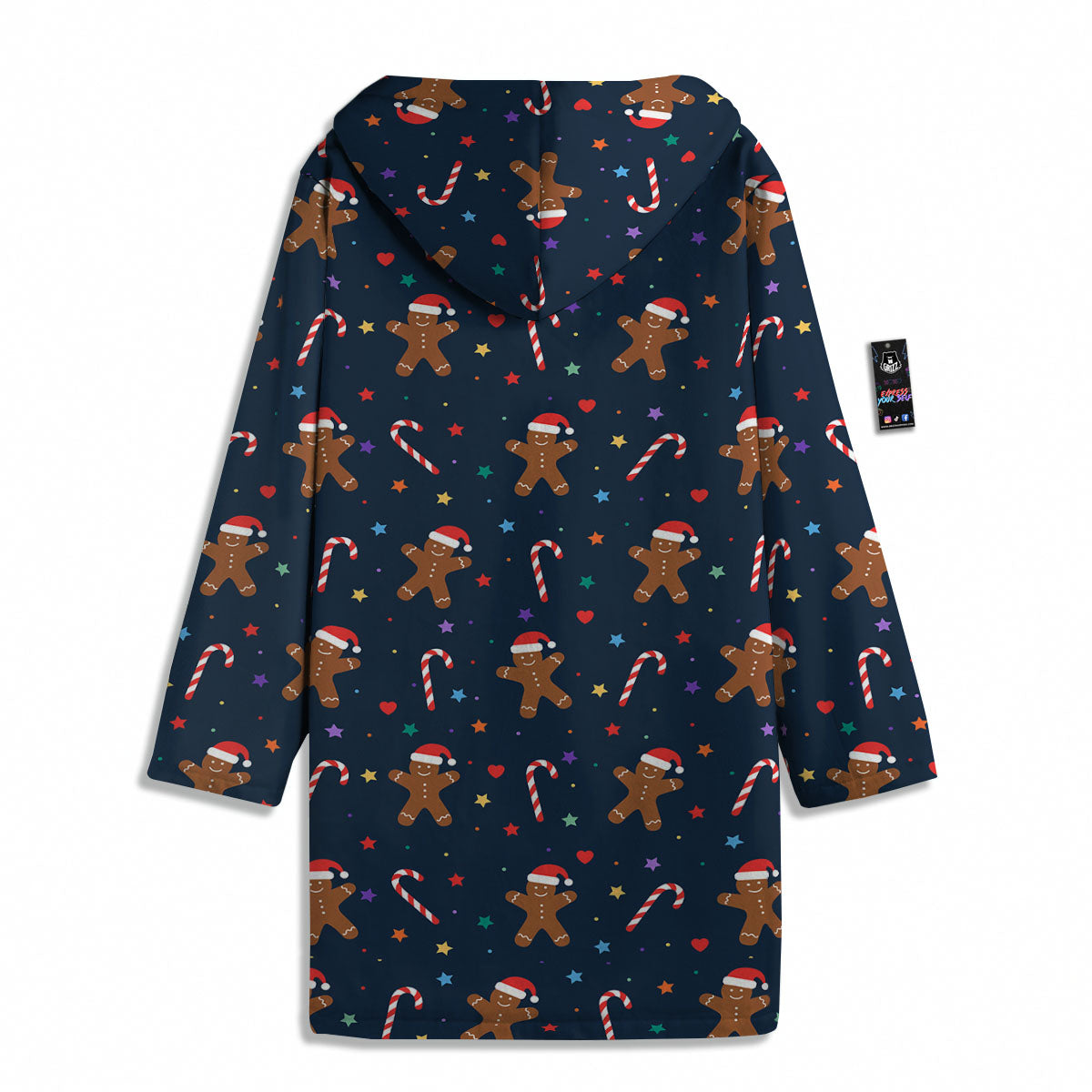 Gingerbread Xmas Print Pattern Men's Windbreaker Jacket-grizzshop