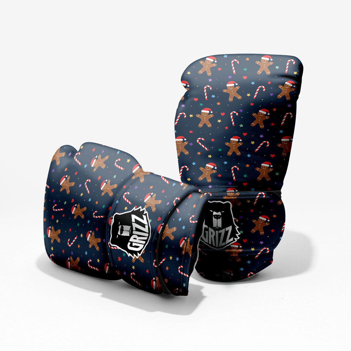 Gingerbread Xmas Print Pattern Pro Boxing Glove