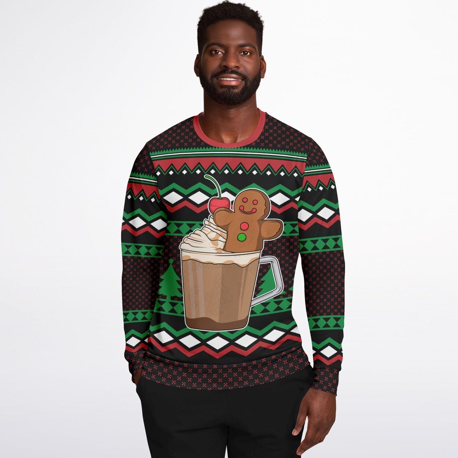 Gingerbread in a Cup Ugly Christmas Sweater-grizzshop