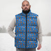 Gingerbread Man Christmas Print Pattern Down Vest