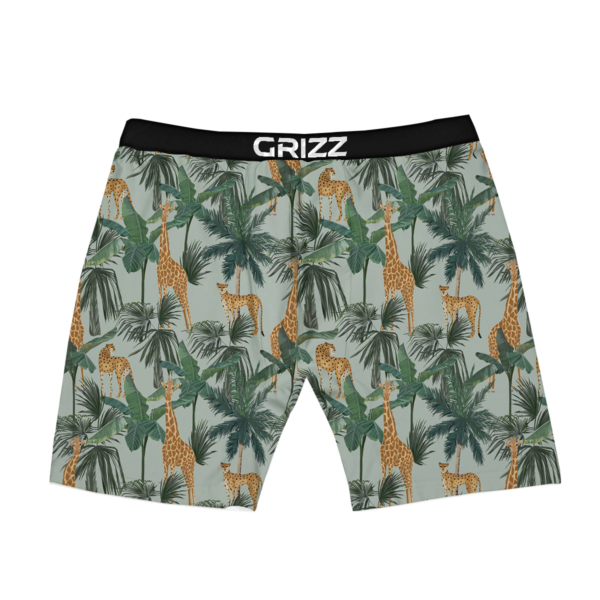 Giraffe And Leopard Vintage Print Pattern Boxer Briefs-grizzshop