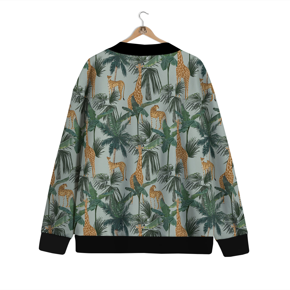 Giraffe And Leopard Vintage Print Pattern Cardigan-grizzshop
