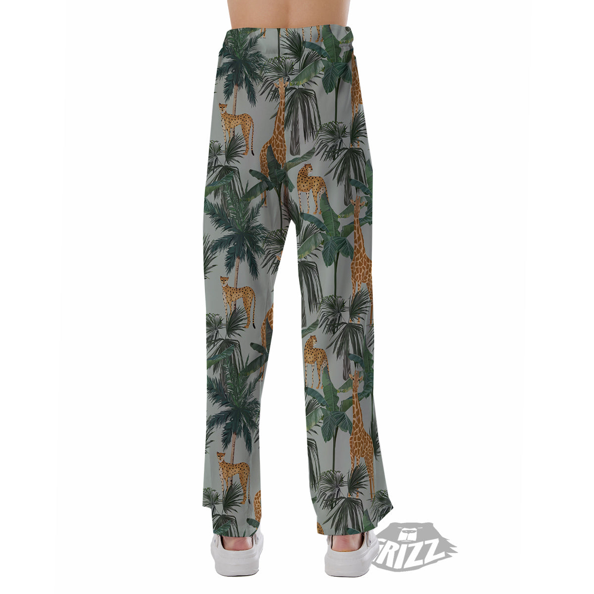 Giraffe And Leopard Vintage Print Pattern Pajama Pants-grizzshop