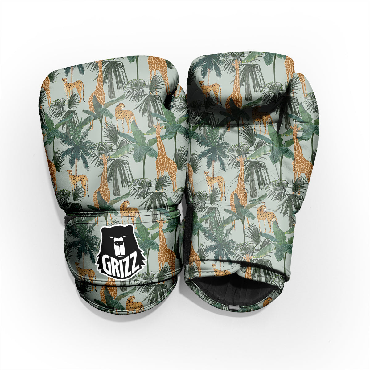 Giraffe And Leopard Vintage Print Pattern  Pro Boxing Glove