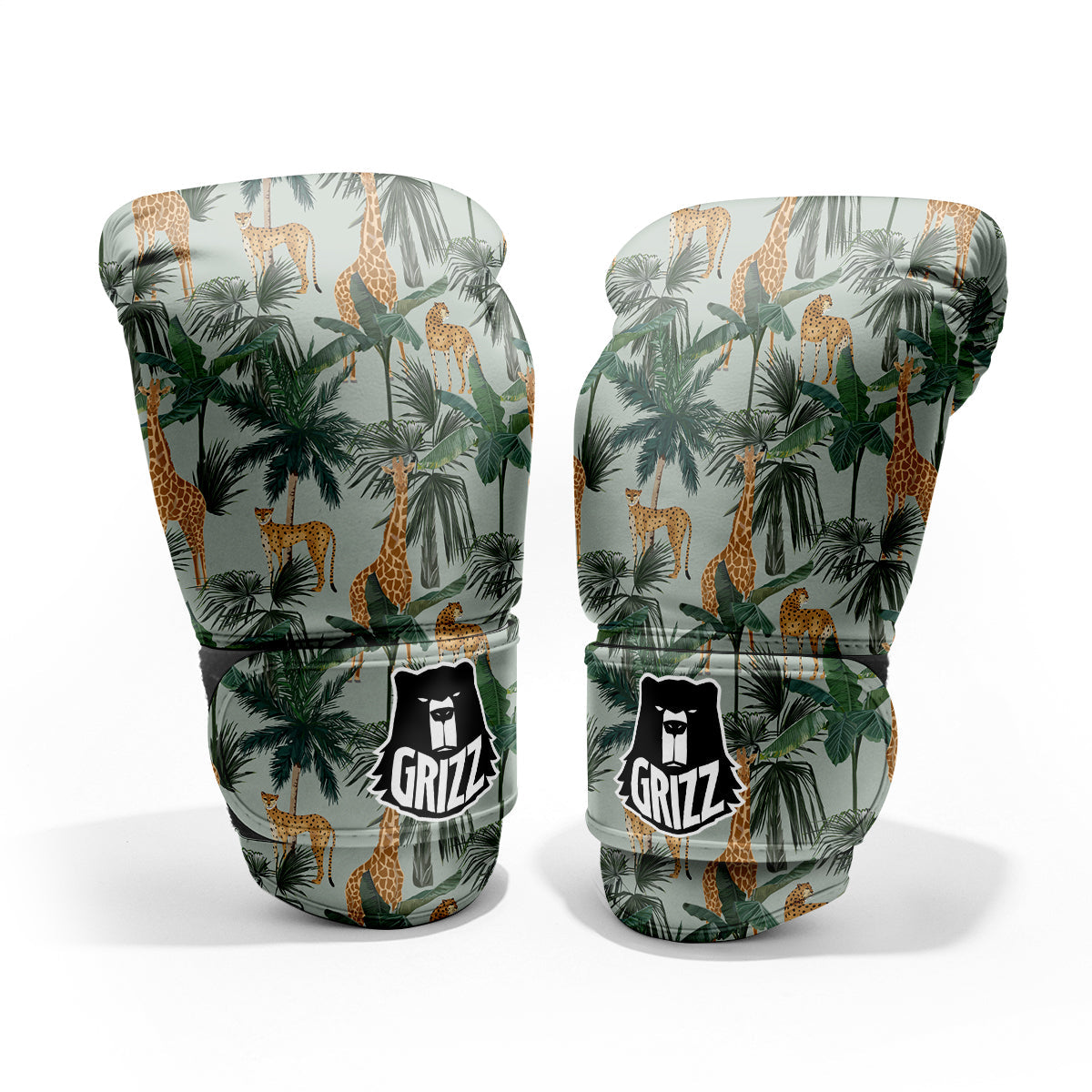Giraffe And Leopard Vintage Print Pattern  Pro Boxing Glove