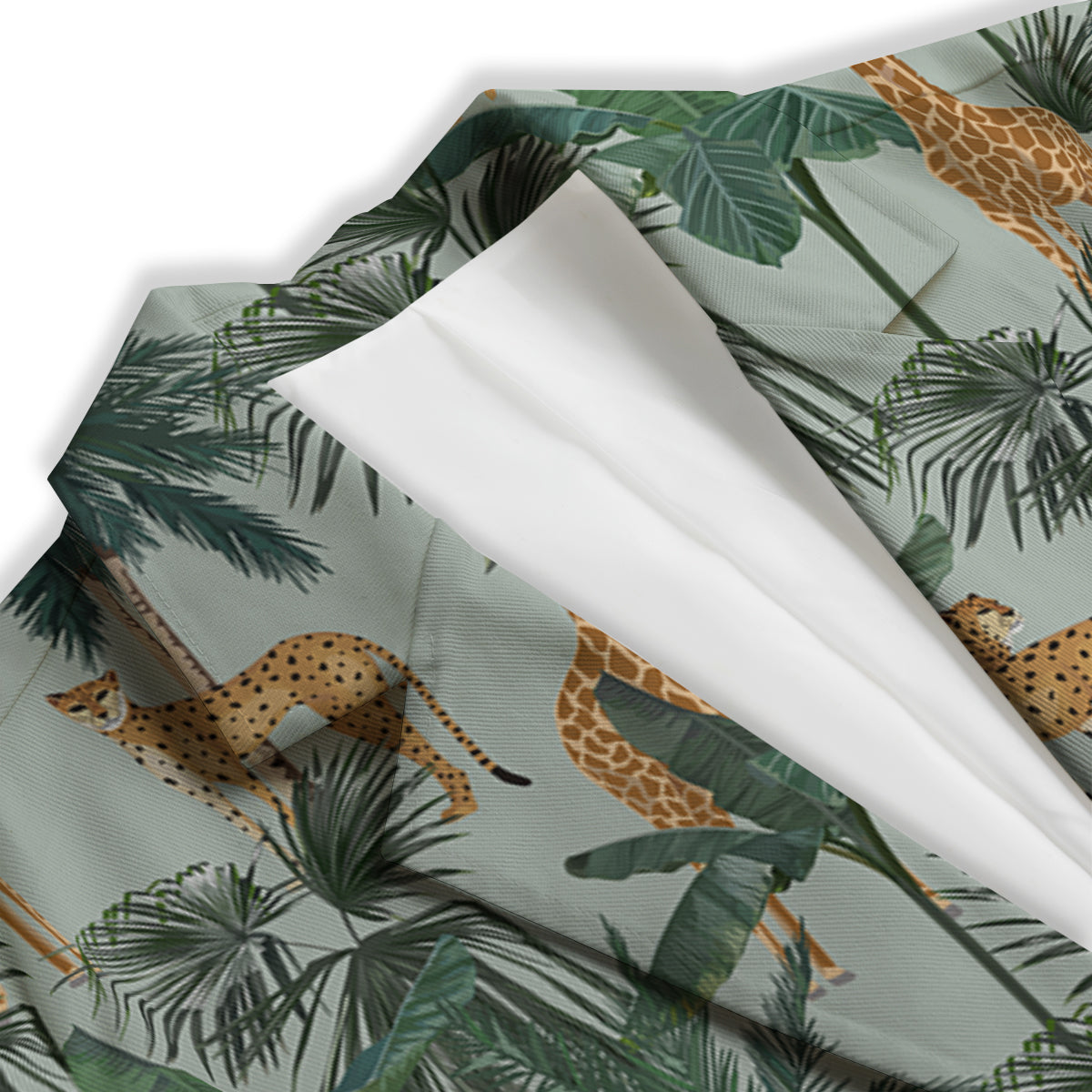 Giraffe And Leopard Vintage Print Pattern Women's Blazer-grizzshop
