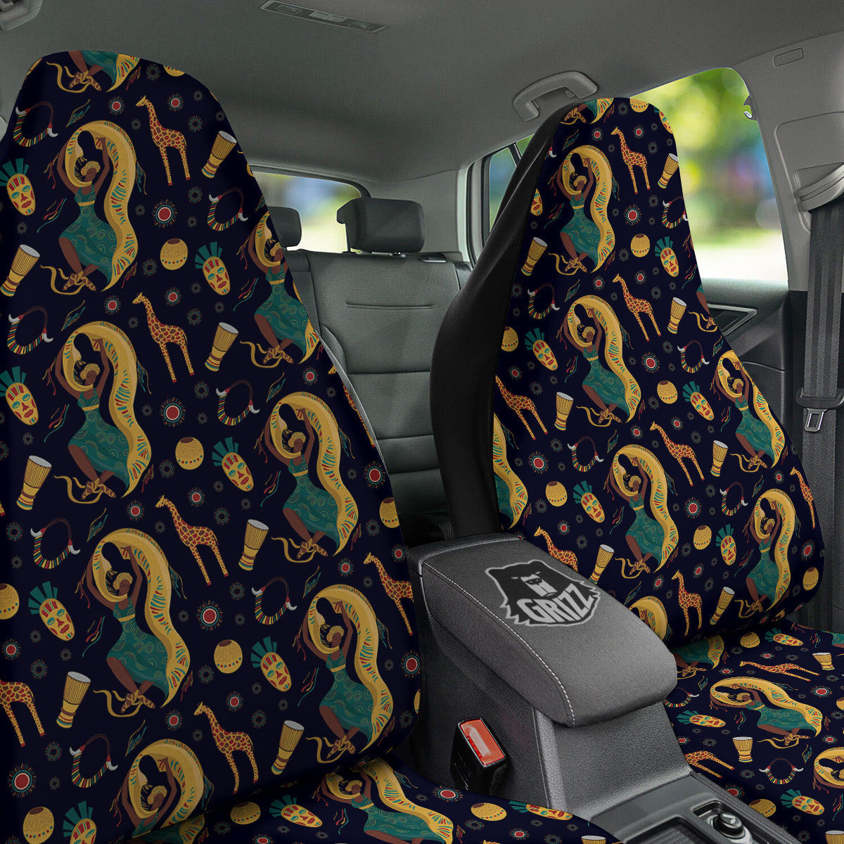 Giraffe Aztec Print Pattern Car Seat Covers-grizzshop