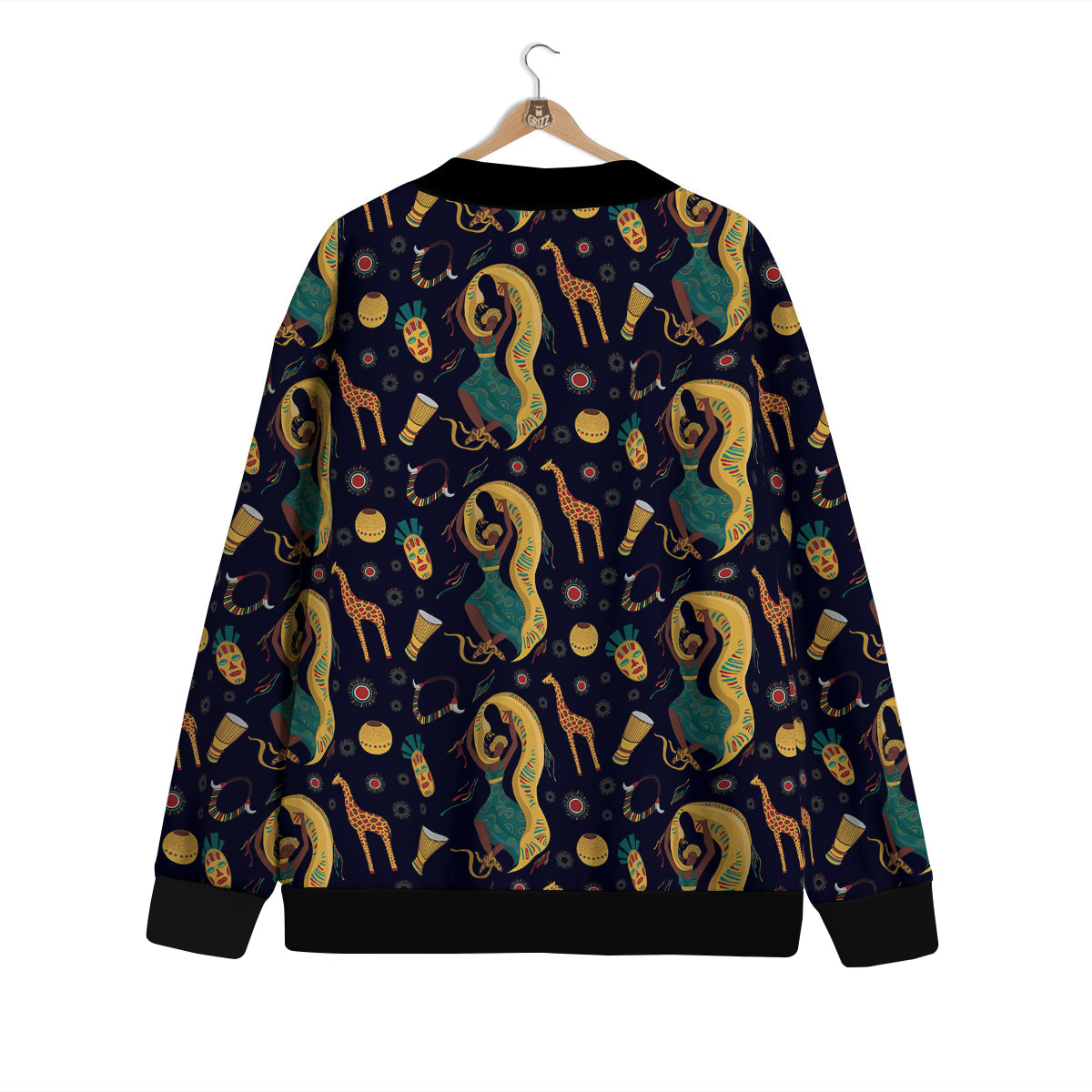 Giraffe Aztec Print Pattern Cardigan-grizzshop