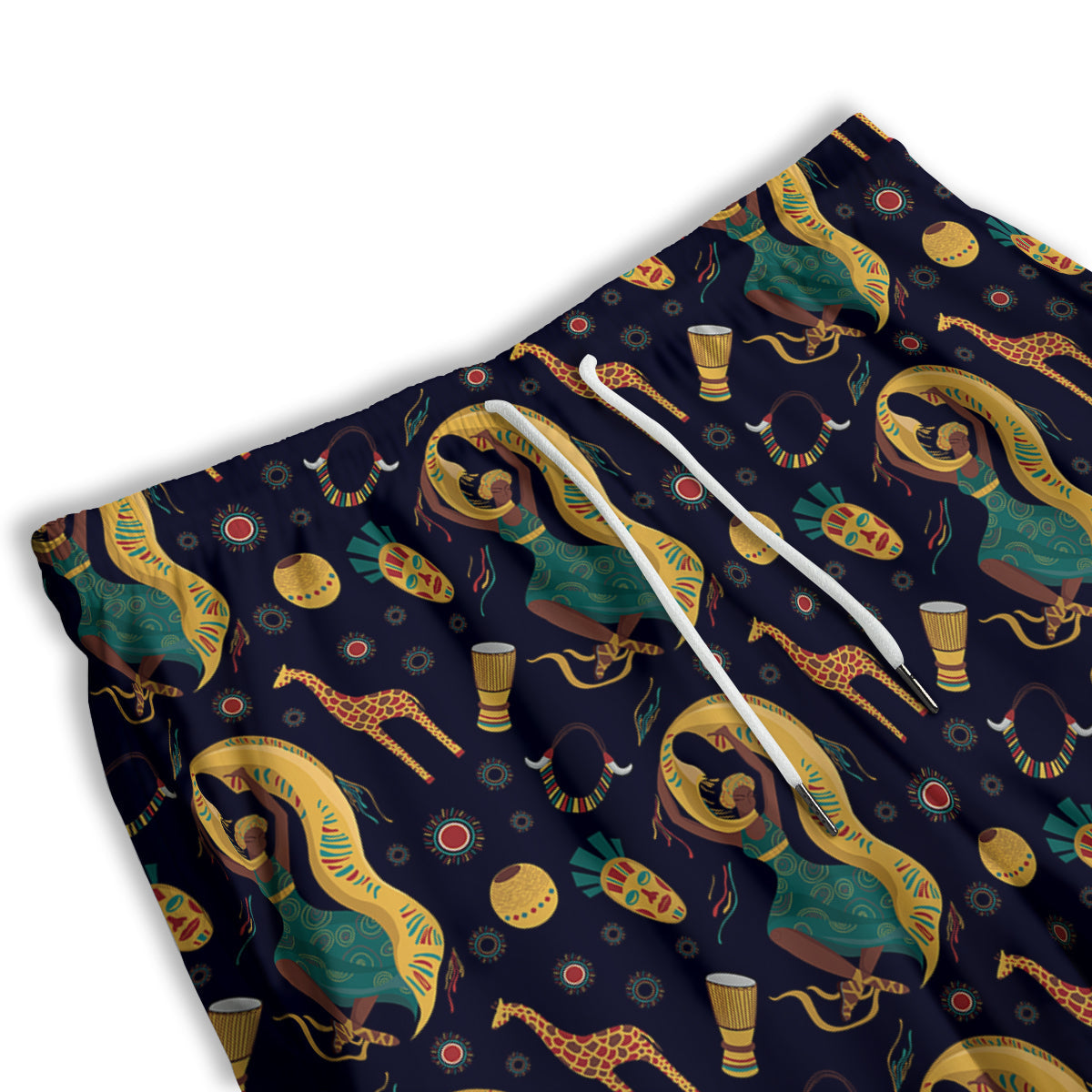 Giraffe Aztec Print Pattern Men's Athletic Shorts