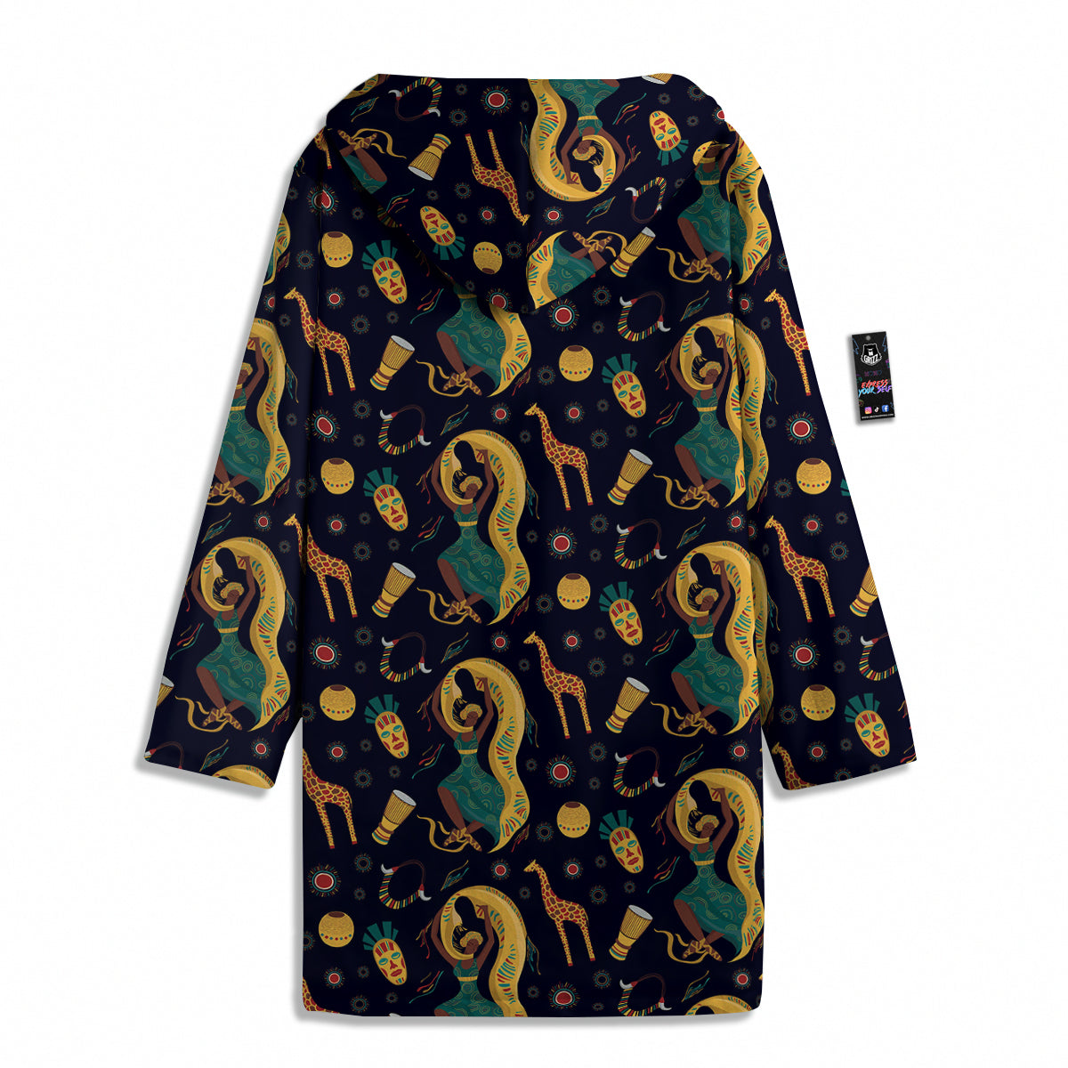 Giraffe Aztec Print Pattern Men's Windbreaker Jacket-grizzshop
