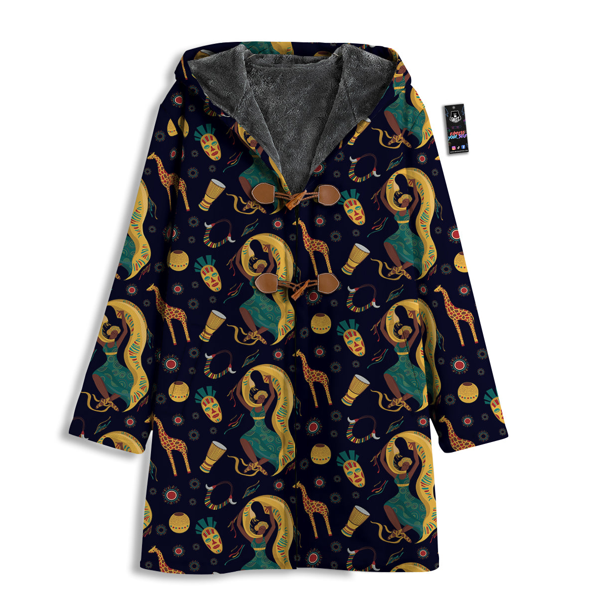 Giraffe Aztec Print Pattern Men's Windbreaker Jacket-grizzshop