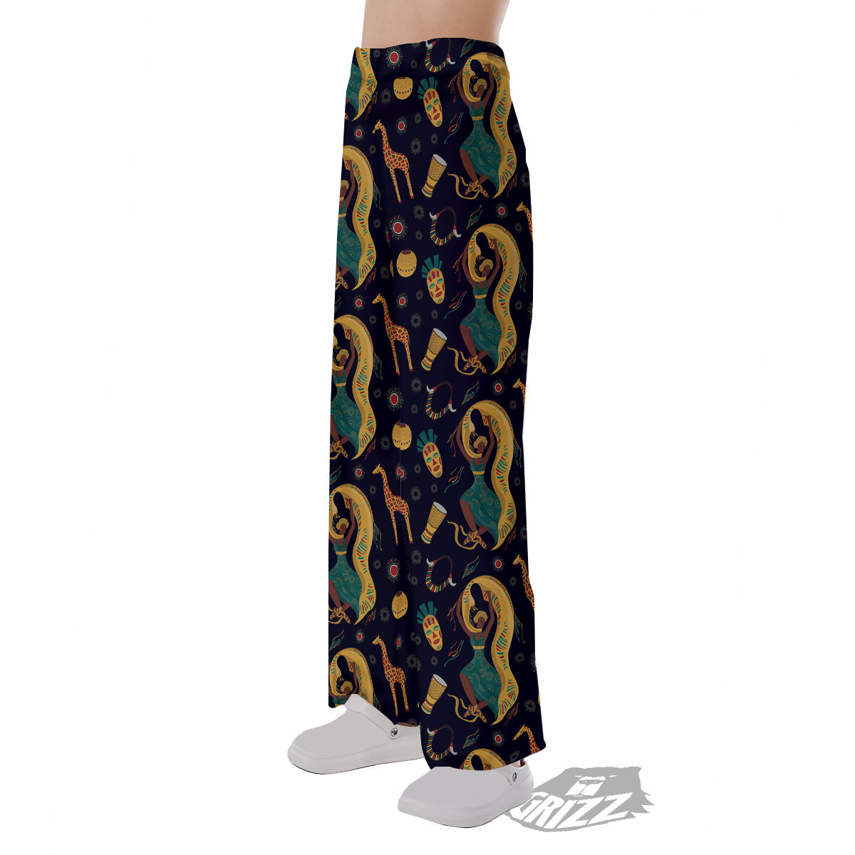 Giraffe Aztec Print Pattern Pajama Pants-grizzshop