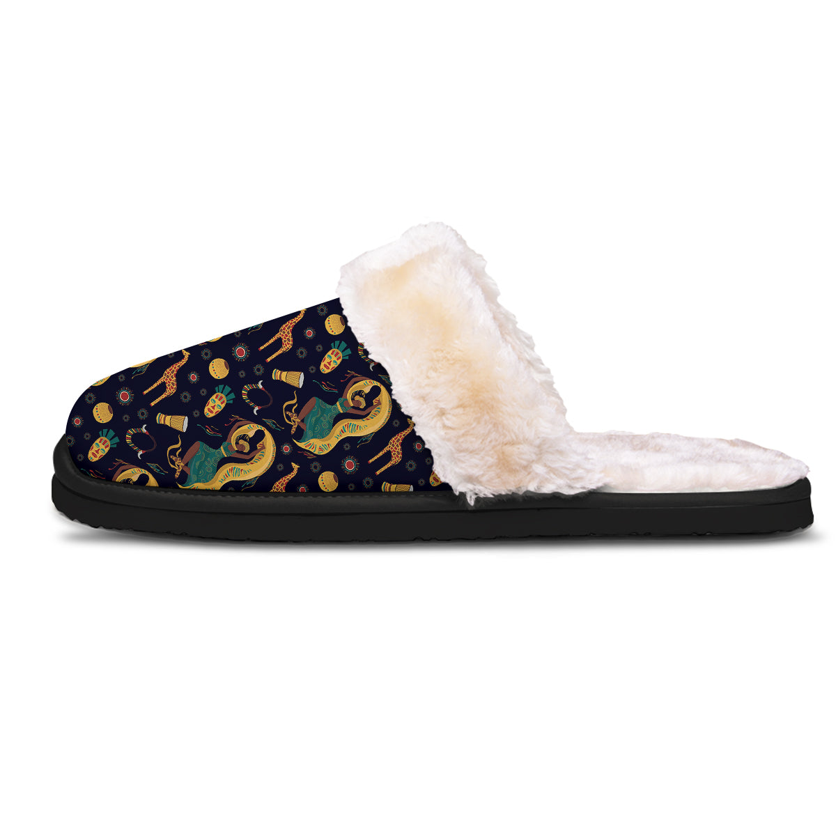 Giraffe Aztec Print Pattern Slippers-grizzshop