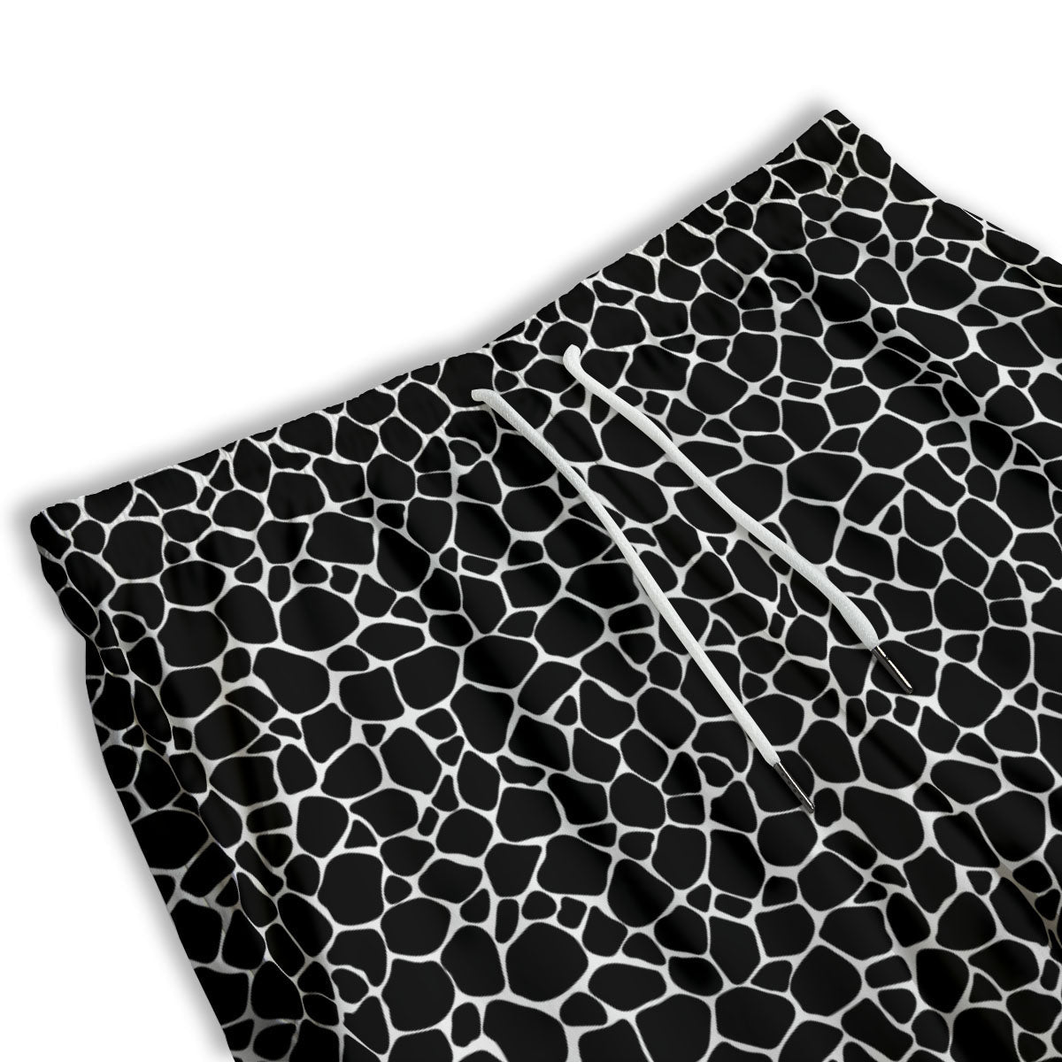 Giraffe Black Tropical Print Pattern Men's Athletic Shorts