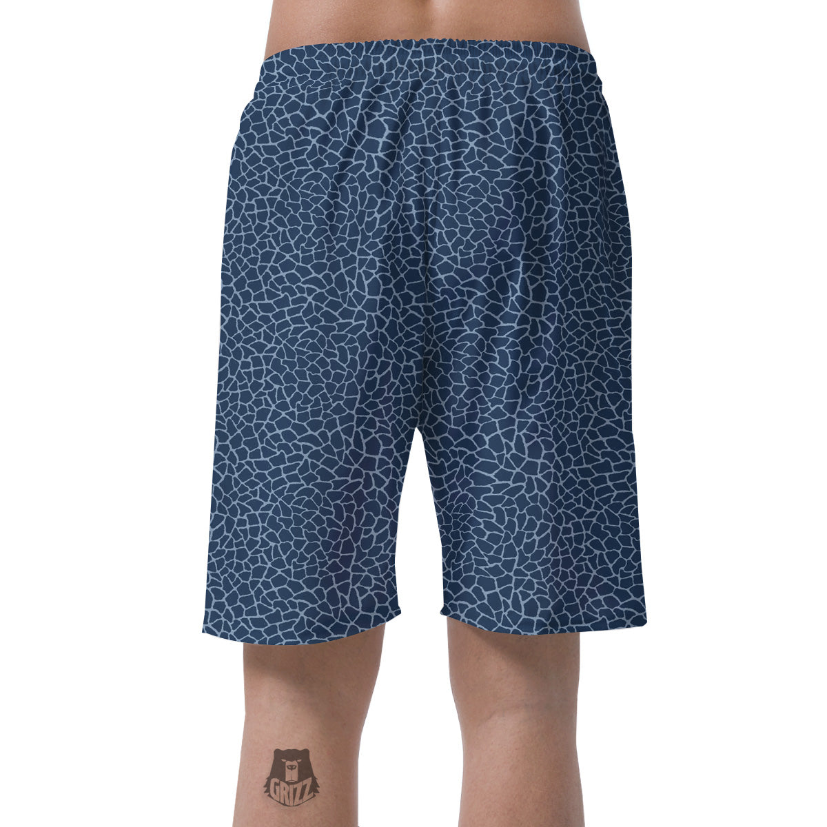 Giraffe Blue Print Men's Shorts-grizzshop