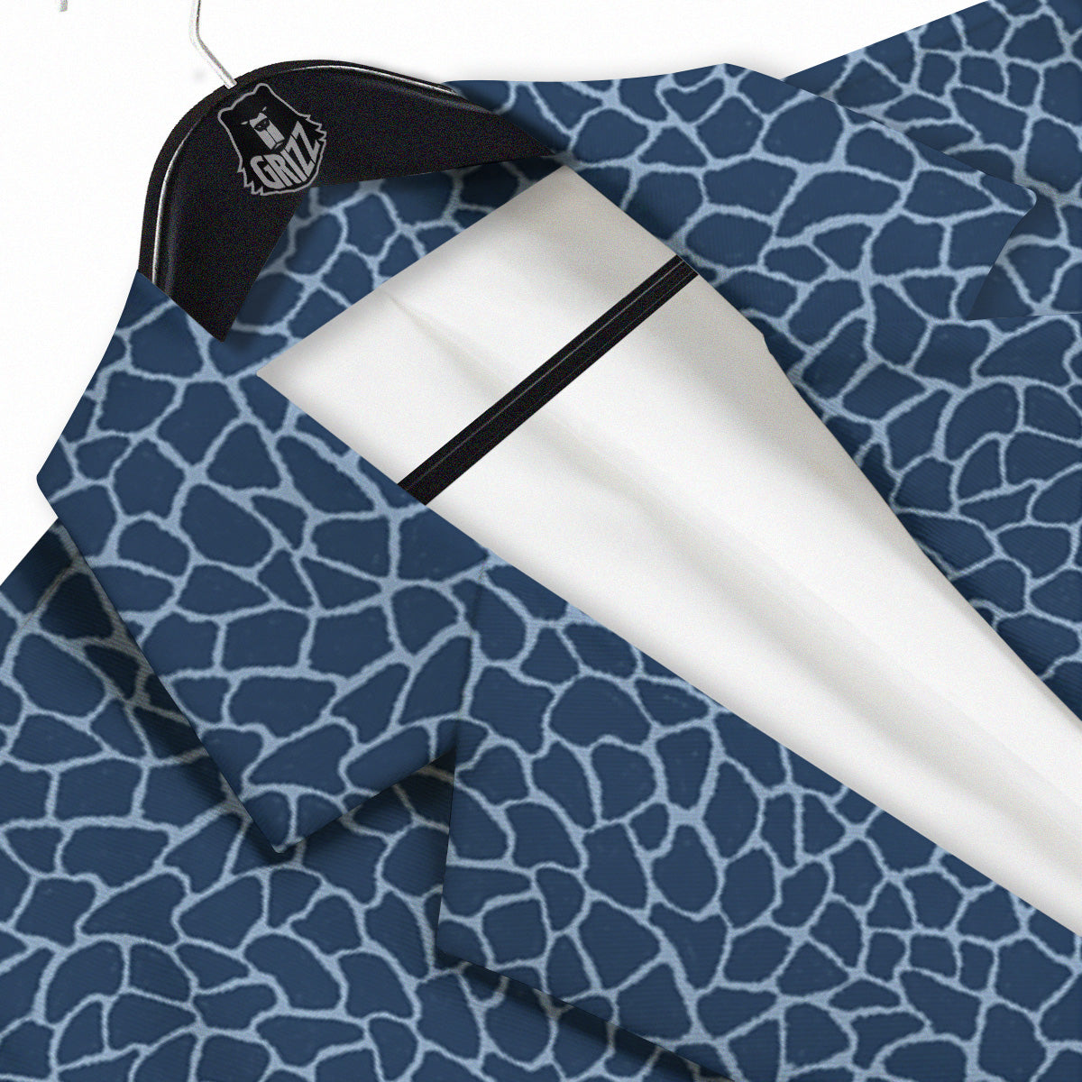 Giraffe Blue Print Men's Sport Coat-grizzshop