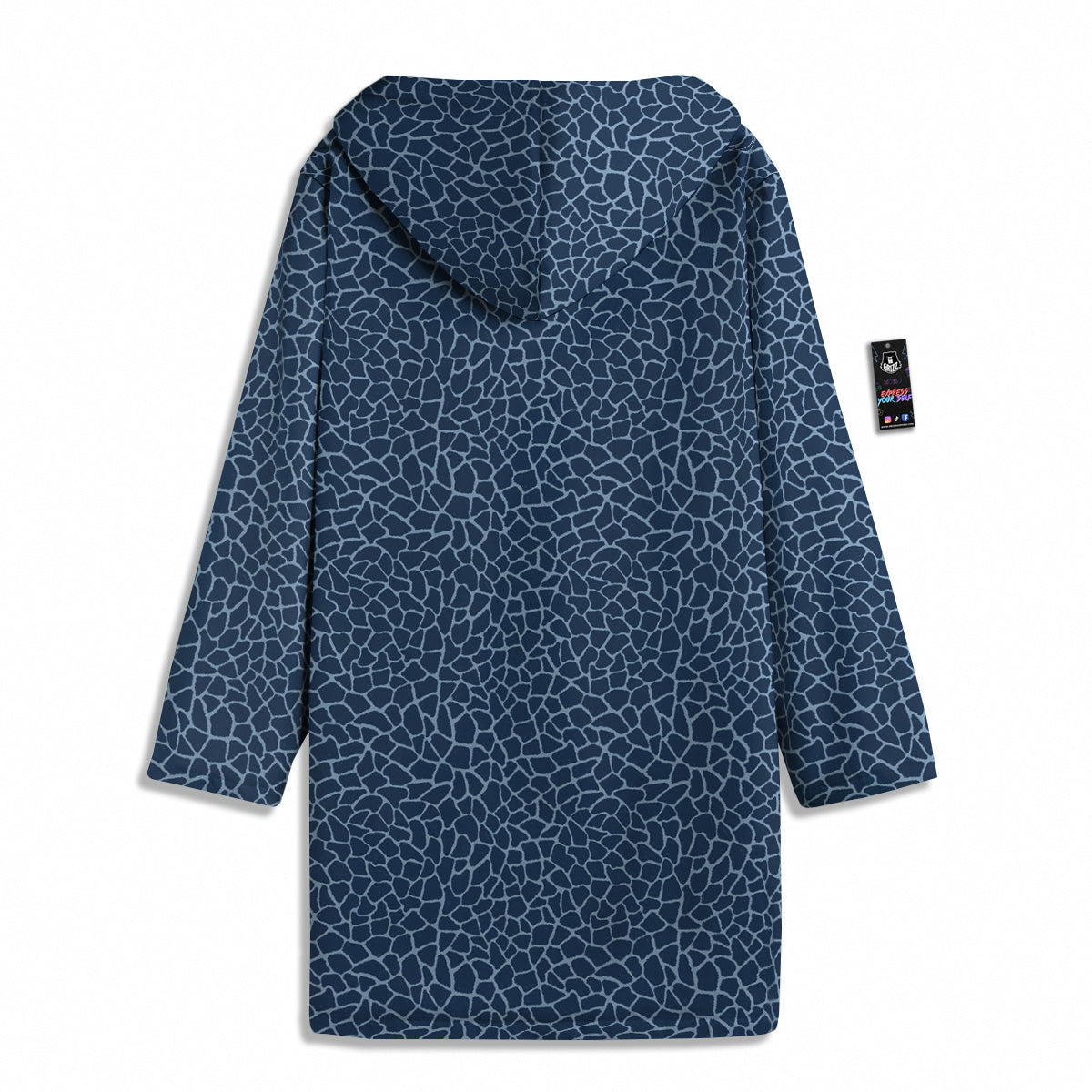 Giraffe Blue Print Men's Windbreaker Jacket-grizzshop