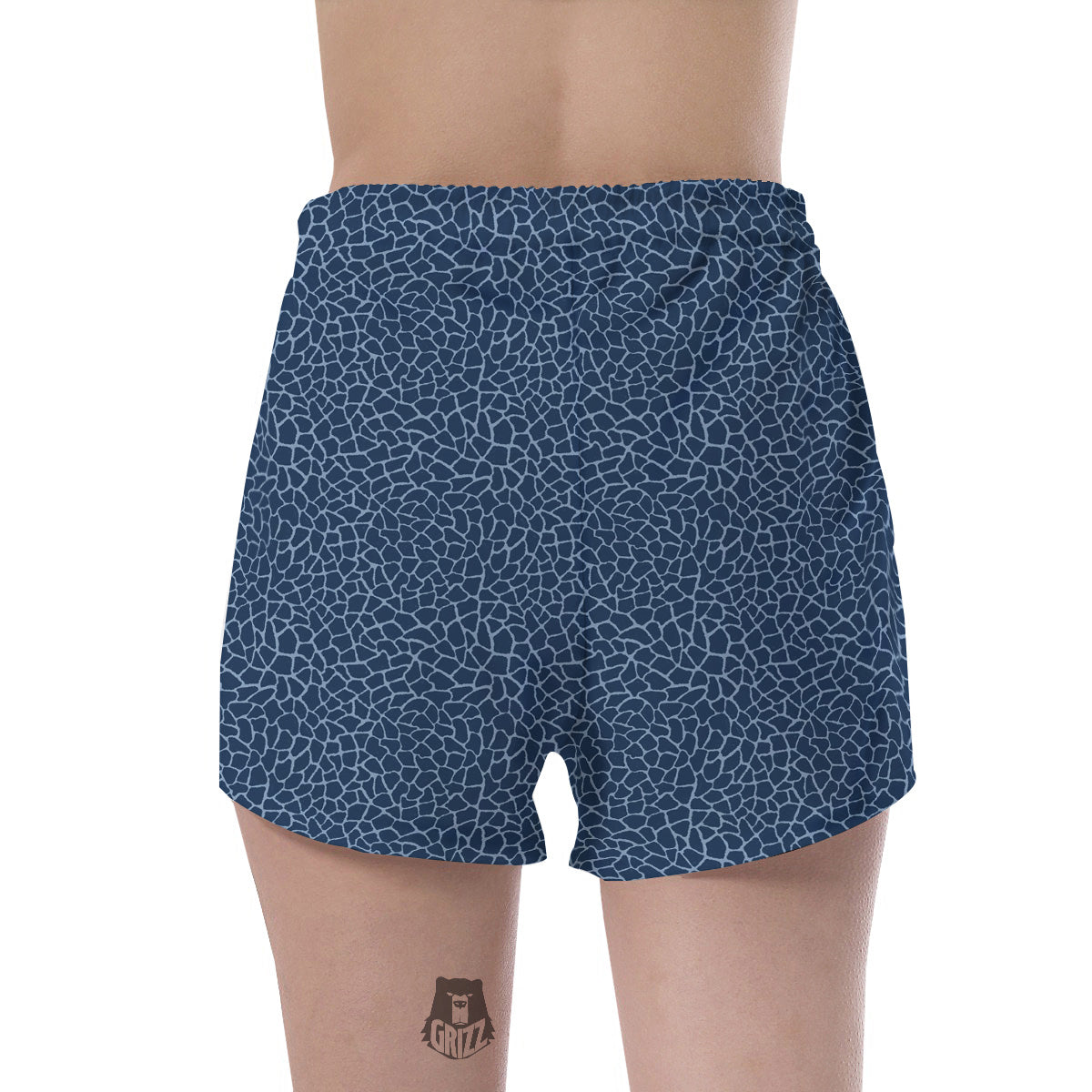 Giraffe Blue Print Women's Shorts-grizzshop