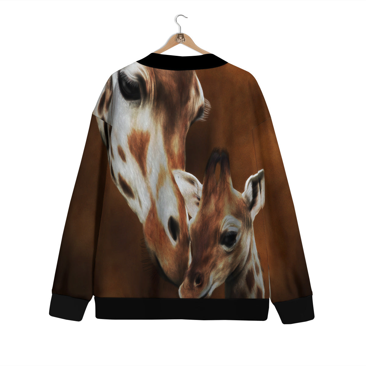 Giraffe Brown Print Cardigan-grizzshop