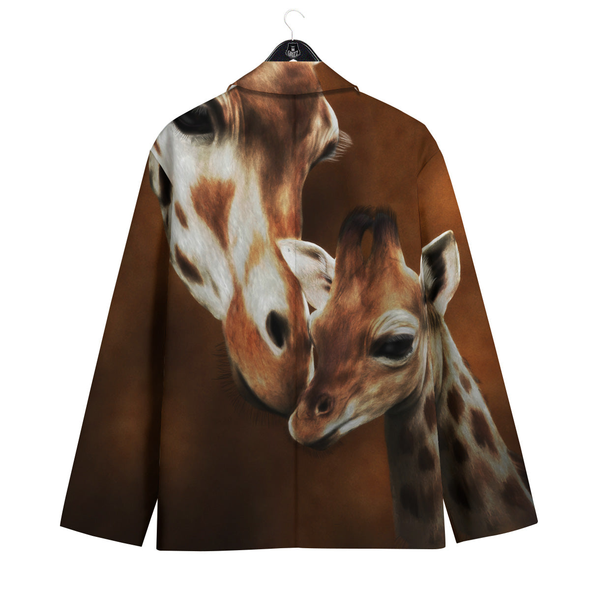 Giraffe Brown Print Men's Sport Coat-grizzshop
