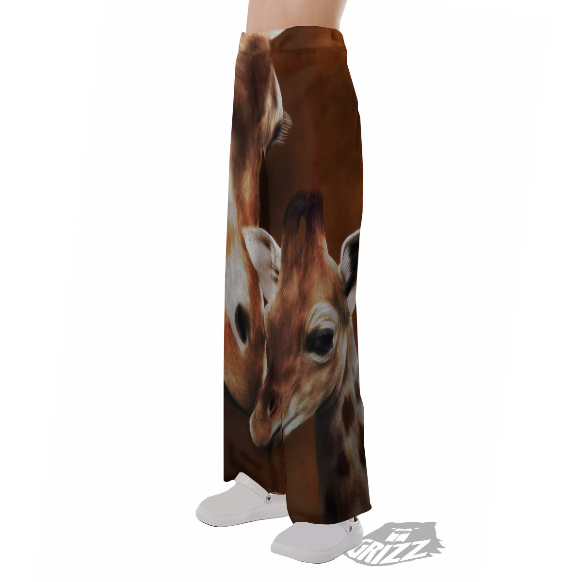 Giraffe Brown Print Pajama Pants-grizzshop