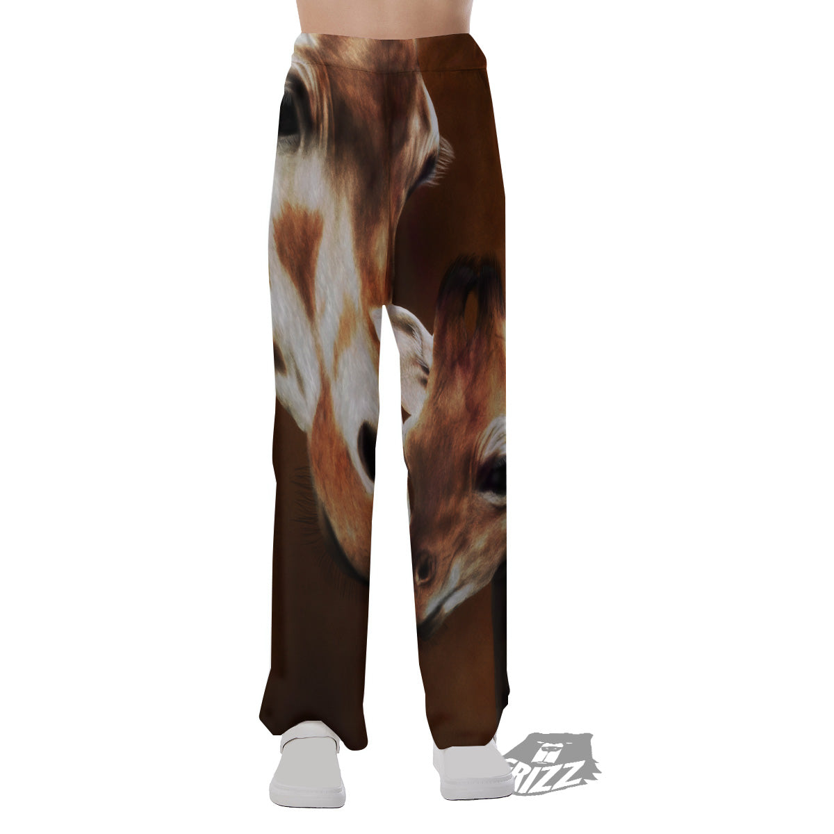 Giraffe Brown Print Pajama Pants-grizzshop