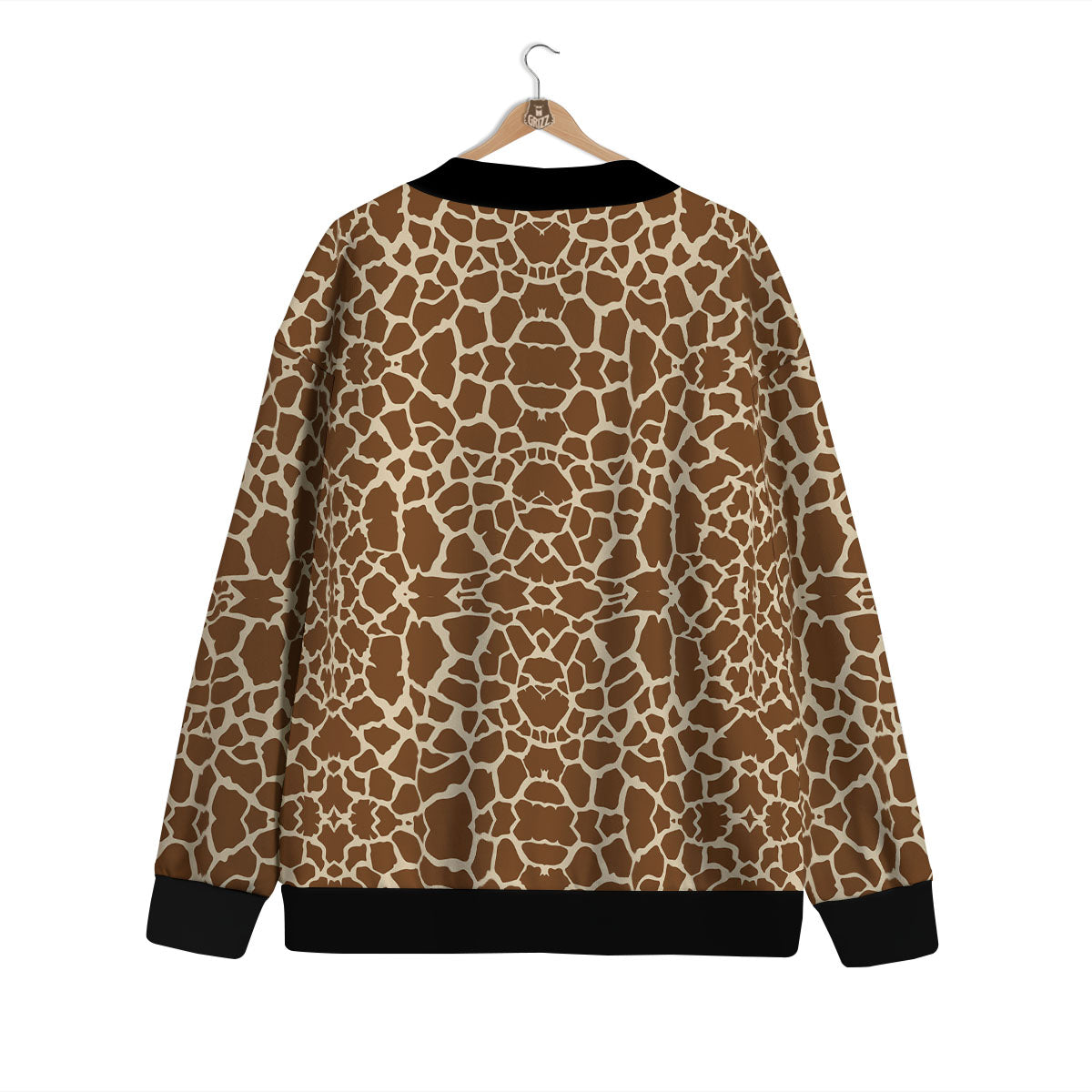 Giraffe Brown Print Pattern Cardigan-grizzshop