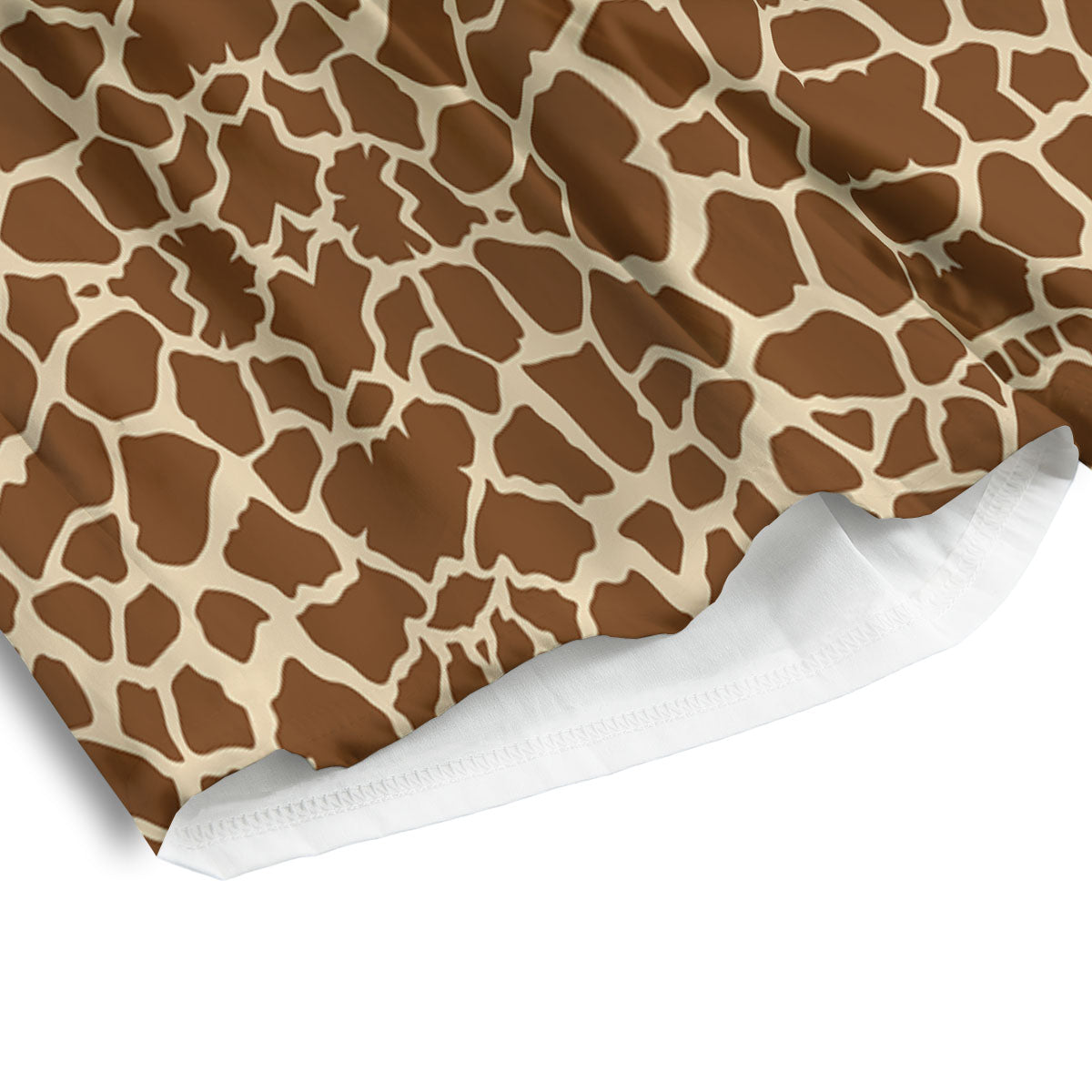 Giraffe Brown Print Pattern Men's Athletic Shorts