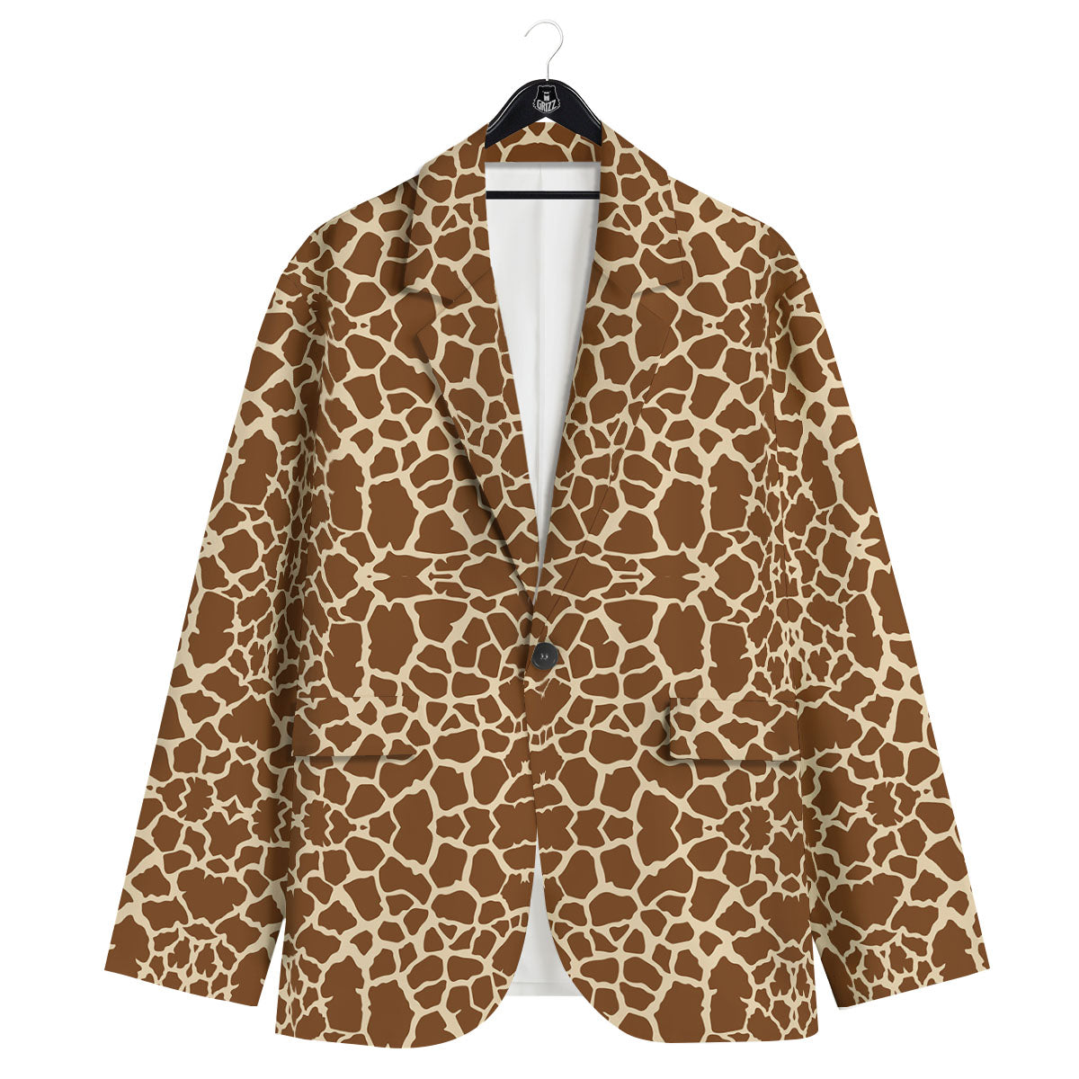Giraffe Brown Print Pattern Men's Sport Coat-grizzshop