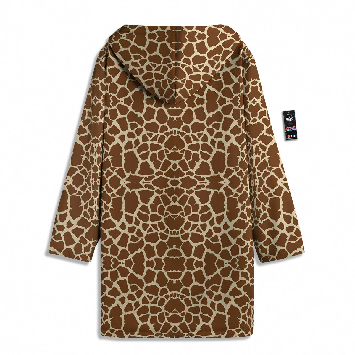 Giraffe Brown Print Pattern Men's Windbreaker Jacket-grizzshop